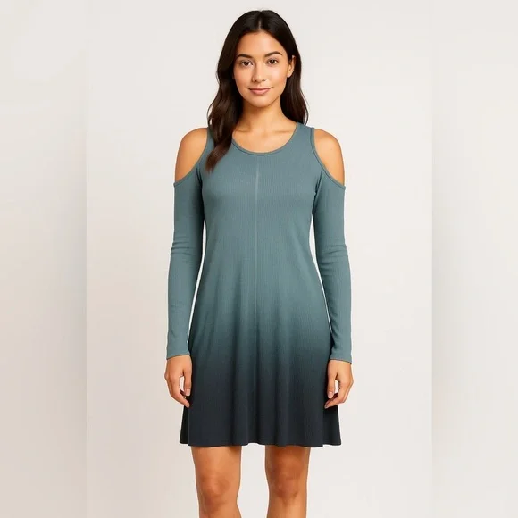 Final Touch Ombre Could Shoulders dress Size Medium - Picture 1 of 9